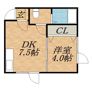 アークコート北18条Ⅱ【203号室】の間取り