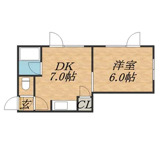キラメック元町東1号館【101号室】の間取り