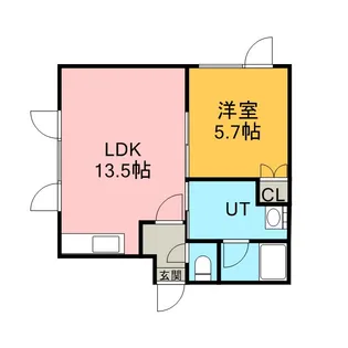 グラーナ北大前【101号室】の間取り