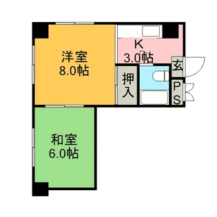 三共ハイツ【801号室】の間取り