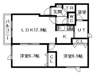 ルピナスティーコート【4階】の間取り
