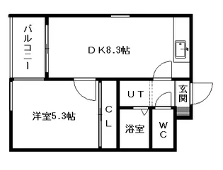 コート・モンターニュ【A301号室】の間取り