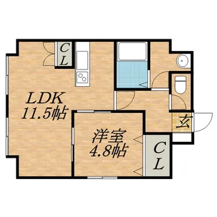 藤井ビル北11条【6階】の間取り