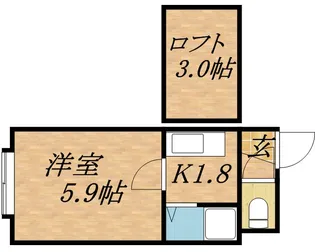 ラガール栄町【201号室】の間取り