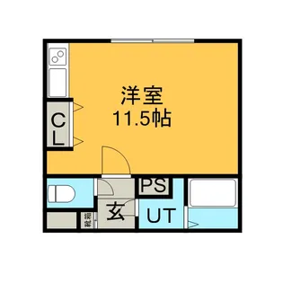 シャトレ美香保公園Ⅲ【703号室】の間取り