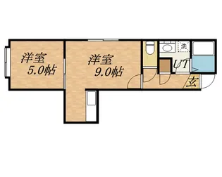 ペールメリッサⅡ【101号室】の間取り