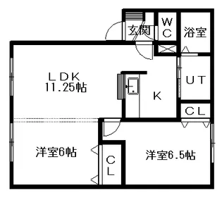 リビングタウン札幌東 A棟【102号室】の間取り