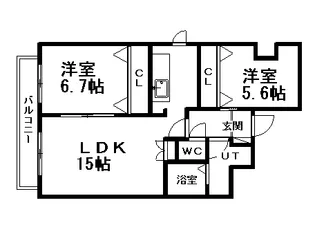 コンフォース杜【503号室】の間取り