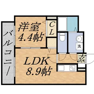 レジディア札幌駅前【9階】の間取り