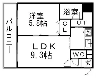 フランセジュール豊平3条【3階】の間取り