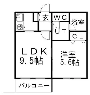 フランセジュール豊平3条【2階】の間取り