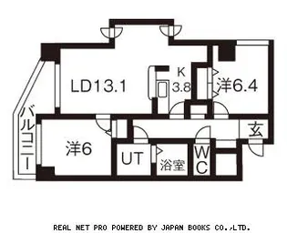 ヴィラ福住【4階】の間取り
