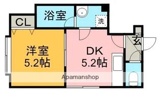 ステージN20Ⅰ【105号室】の間取り