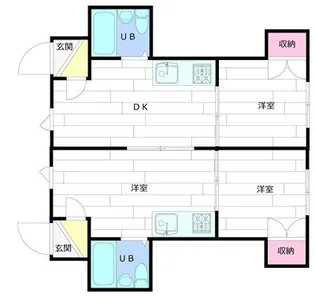 プラザイン307【203号室】の間取り