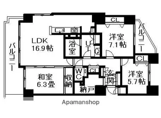リラハイツ北13条ステーション【301号室】の間取り