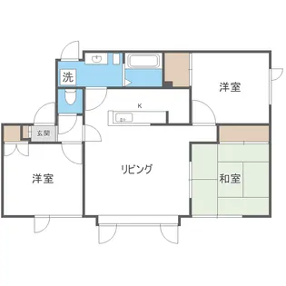 パークコートB【B201号室】の間取り
