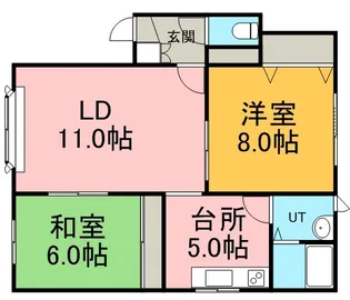 ルピナス22【201号室】の間取り