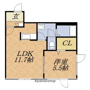 シャーメゾン麻生【202号室】の間取り