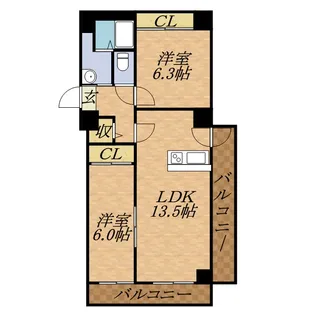 COMODO22【9階】の間取り