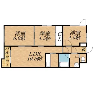 ビューシャトー【1階】の間取り