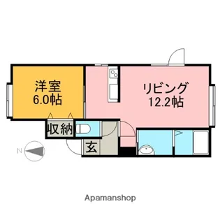 ノースヒルズ【202号室】の間取り