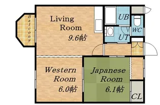 メゾン聖苑【0201号室】の間取り