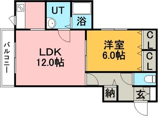 あすなろ五番館【201号室】の間取り