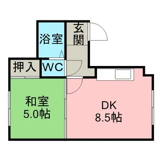 18条コーポ【12号室】の間取り
