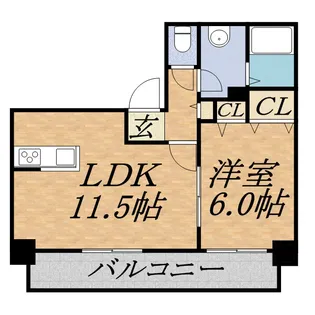 ドエル円山【7階】の間取り