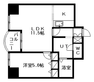 ロイヤルコート33【203号室】の間取り