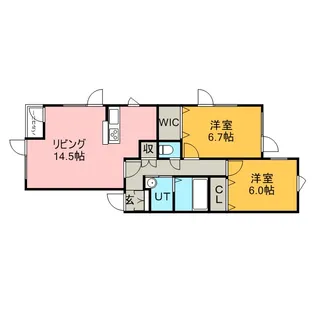 ブレス【102号室】の間取り