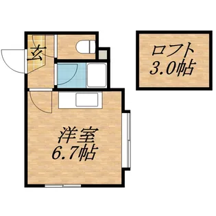 アップルハウス北16条Ⅱ【202号室】の間取り