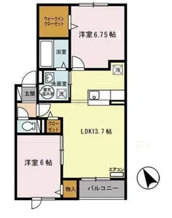 グランメ−ル【1階】の間取り