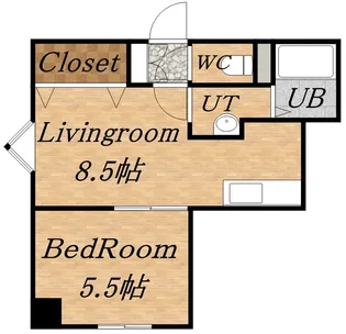 サザングランディ北大【302号室】の間取り