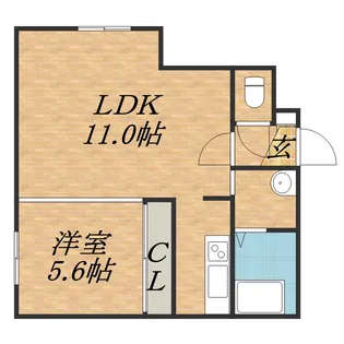 アーバンテラスN37【302号室】の間取り