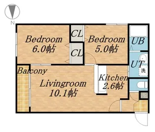 プリオール麻生【1階】の間取り