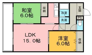 アルファスクエア北23条【2階】の間取り