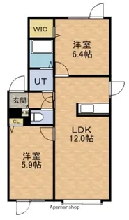 シャーメゾン千歳【201号室】の間取り