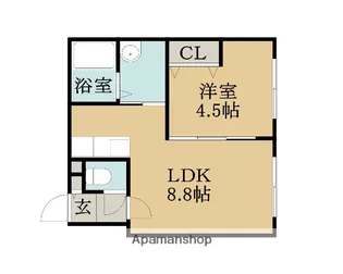 北海道札幌市東区北四十条東14丁目【アパート】の間取り