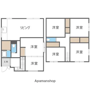 北海道札幌市北区北十九条西3丁目【一戸建】の間取り