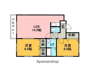 イースヴィレッヂ【2階】の間取り