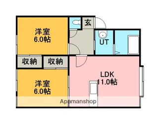 北海道石狩市花川南八条4丁目【マンション】の間取り