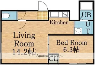 WING STAGE ウィングステージ【101号室】の間取り