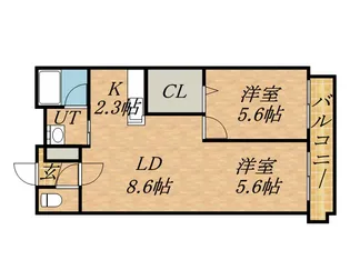 アーバンコート栄町【305号室】の間取り