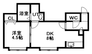 R’S北円山【102号室】の間取り