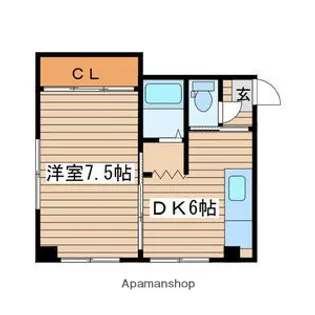 大石ビル【4階】の間取り