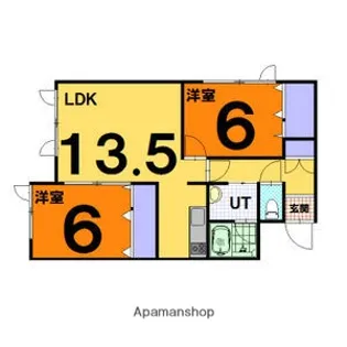 ガーデンハウスA【1階】の間取り