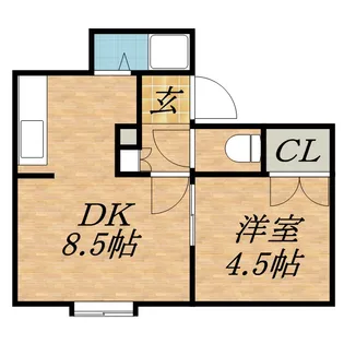 ノースペガサス弐番館【201号室】の間取り