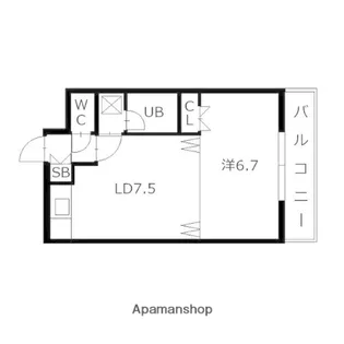 メープル北27条【10階】の間取り