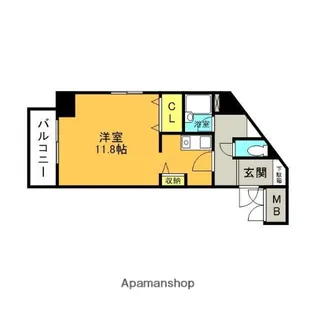 レジデンスエマノール17【801号室】の間取り